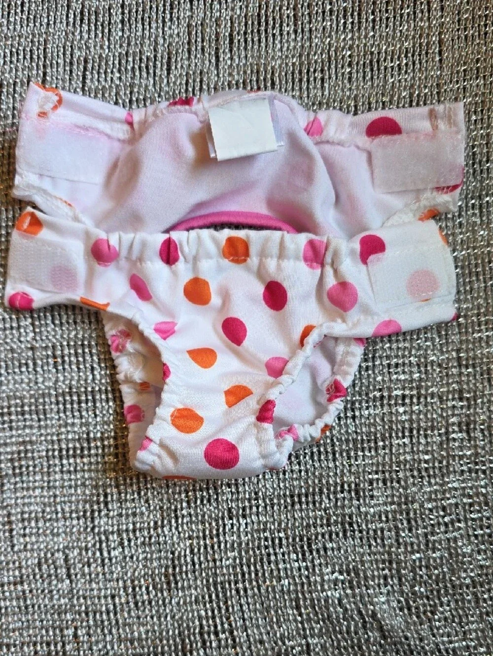 Pink Polka Dot Ruffle Swim Set for Babe Dog
